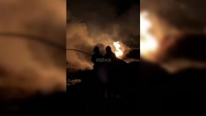 Ұлытау облысында 100 бума шөп өртенді (видео)